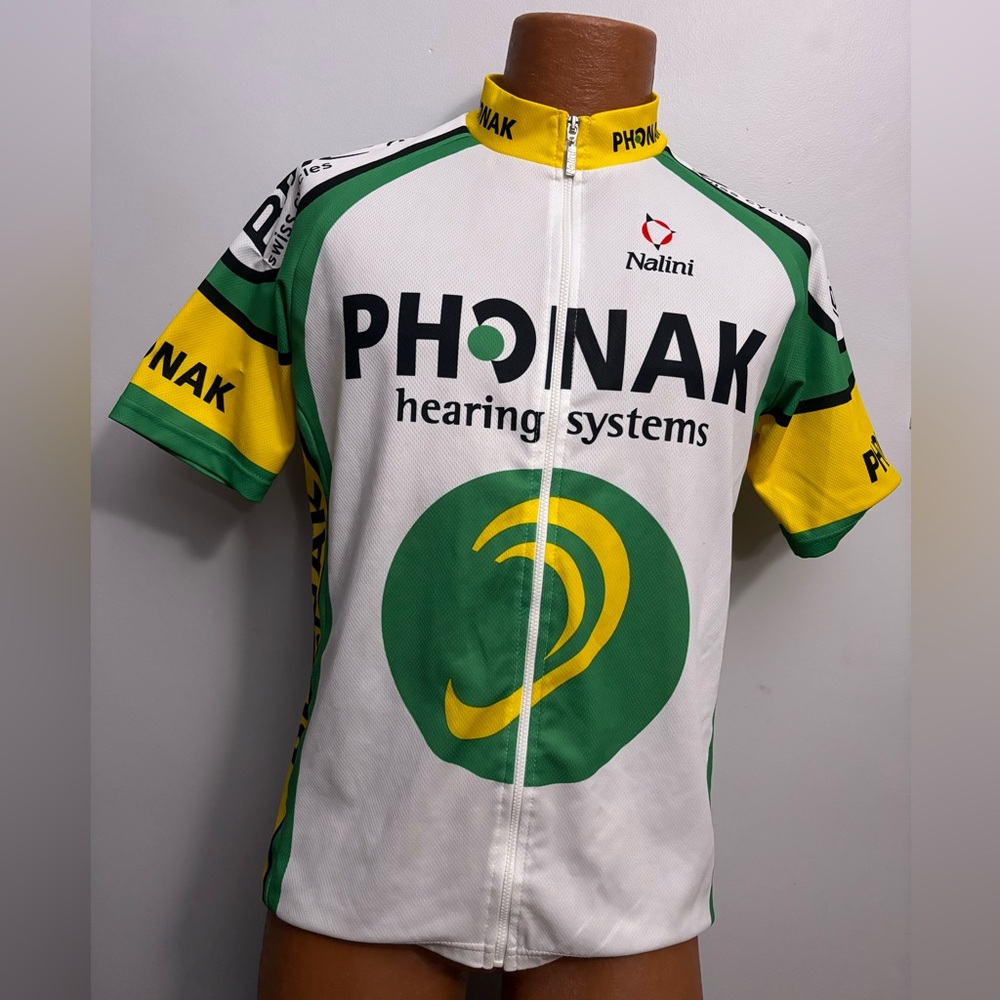 Vintage 2000s Cycling Jersey Large Nalini Phonak Team full zip Floyd Landis